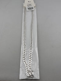 Load image into Gallery viewer, Japanese Curb Silver Chain in 925 Sterling Silver | Sleek Flat Link Chain Necklace
