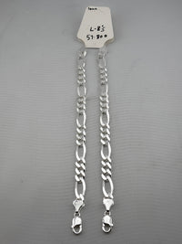 Load image into Gallery viewer, 925 Sterling Silver Figaro Chain Bracelet – Italian Link
