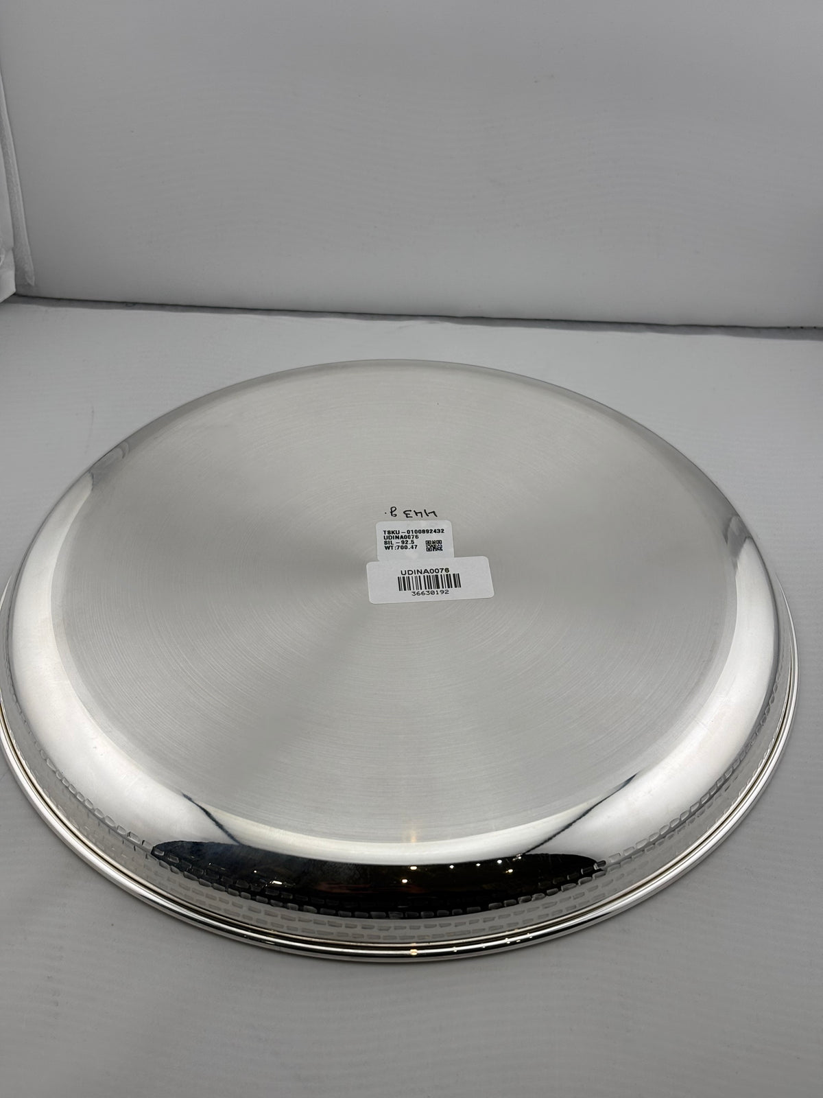 Silver Large Plate 450gm – Traditional Serving Plate