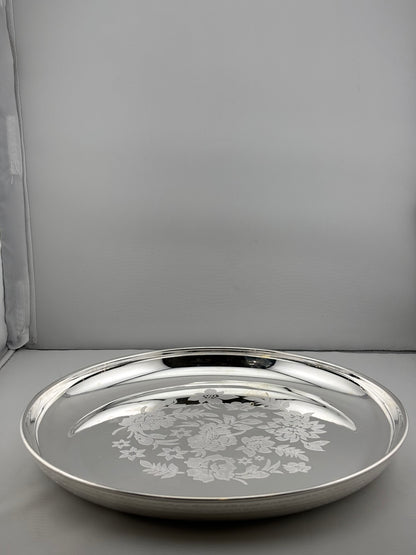 Silver Large Plate 450gm – Traditional Serving Plate