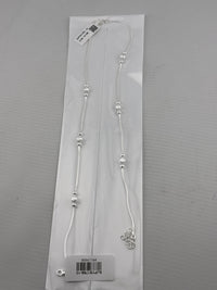 Load image into Gallery viewer, Wave Diamond – Cut Bead Silver Anklet – 99.9% Pure Silver – Weight:14g
