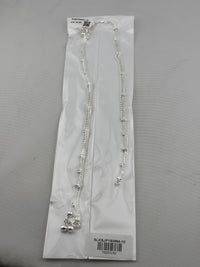 Load image into Gallery viewer, Double Layer Beaded Silver Anklet – 99.9% Pure Silver – Adjustable – Weight: 24 g
