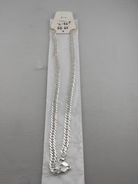 Load image into Gallery viewer, Japanese Curb Silver Chain in 925 Sterling Silver | Sleek Flat Link Chain Necklace
