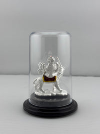 Load image into Gallery viewer, 999 Pure Silver Ambemata Idol 7gm in Protective Acrylic Dome – Divine Amba Murti for Navratri &amp; Temple Décor
