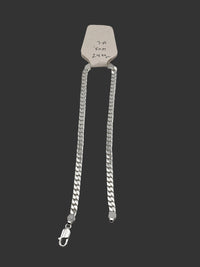 Load image into Gallery viewer, Silver Curb Link Bracelet 925 – Flat Chain | 7mm
