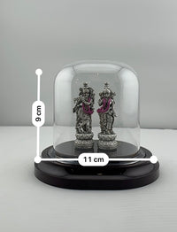 Load image into Gallery viewer, 999 Pure Silver Radha Krishna Idol 12gm – Divine Couple Murti for Temple &amp; Gifting
