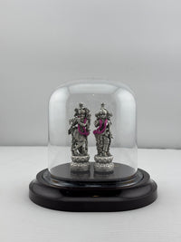 Load image into Gallery viewer, 999 Pure Silver Radha Krishna Idol 12gm – Divine Couple Murti for Temple &amp; Gifting
