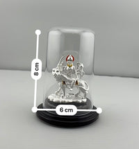Load image into Gallery viewer, 999 Pure Silver Ambemata Idol 7gm in Protective Acrylic Dome – Divine Amba Murti for Navratri &amp; Temple Décor
