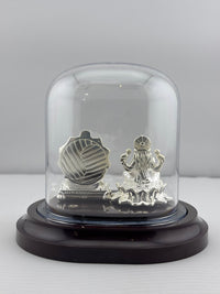 Load image into Gallery viewer, 999 Pure Silver Ganesha &amp; Lakshmi Idol 15gm – Prosperity Murti for Diwali &amp; Temple Décor
