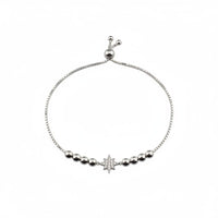Load image into Gallery viewer, (92.5% purity) Sterling Silver Star CZ Adjustable Bracelet
