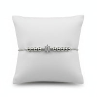 Load image into Gallery viewer, (92.5% purity) Sterling Silver Star CZ Adjustable Bracelet
