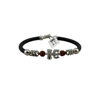 Load image into Gallery viewer, 925 Silver Shiva Trishul Damru Nazariya Bracelet – Black Thread with Rudraksha silver idol
