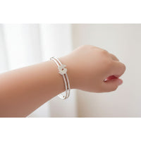 Load image into Gallery viewer, 925 Sterling Silver Baby Bracelet Cute Foot Charm Kada Adjustable Baby Bangle
