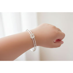 925 Sterling Silver Baby Bracelet Cute Foot Charm Kada Adjustable Baby Bangle
