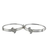 Load image into Gallery viewer, 925 Sterling Silver Baby Bracelet Cute Foot Charm Kada Adjustable Baby Bangle
