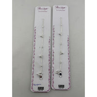 Load image into Gallery viewer, 925 sterling silver ball dangle anklet pair
