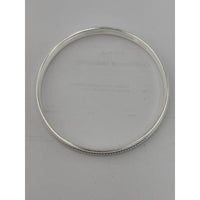 Load image into Gallery viewer, 925 Sterling Silver Bar Segment Textured Bangle/Kada - 70mm