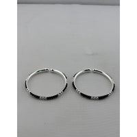 Load image into Gallery viewer, Kids silver black stone bangle pair original photo
