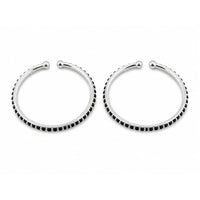 Load image into Gallery viewer, 925 sterling silver black stone kids bangle pair
