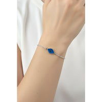 Load image into Gallery viewer, 925 Sterling Silver Blue Evil Eye Chain Bracelet | 4g

