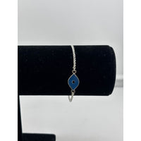 Load image into Gallery viewer, 925 Sterling Silver Blue Evil Eye Chain Bracelet | 4g
