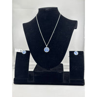 Load image into Gallery viewer, 925 Sterling Silver Blue Tree of Life Necklace and Stud
