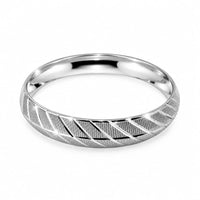 Load image into Gallery viewer, 925 Sterling Silver Bold Diagonal-Cut Domed Bangle/Kada