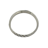 Load image into Gallery viewer, 925 Sterling Silver Bold Diagonal-Cut Domed Bangle/Kada