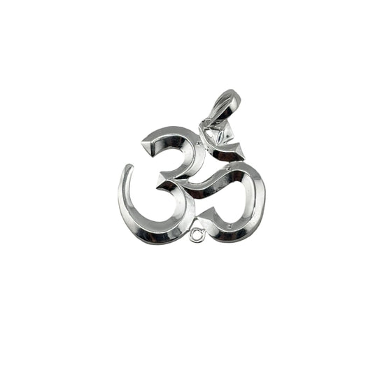 925 Sterling Silver Bold Sculpted Om Pendant - 2.59 g
