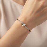 Load image into Gallery viewer, 925 Sterling Silver Bow CZ Women’s Bracelet | 6g
