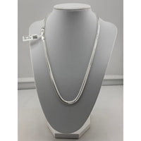 Load image into Gallery viewer, 925 Sterling Silver Box Chain Necklace – Square Link Design
