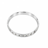 Load image into Gallery viewer, 925 Sterling Silver Chain Link Embossed Bangle/Kada