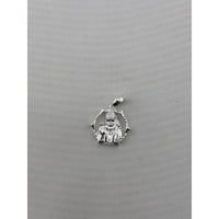 Load image into Gallery viewer, Circular Sai Baba sterling silver pendant full view

