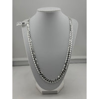 Load image into Gallery viewer, 925 Sterling Silver Cuban Chain Necklace – Flat Curb Link
