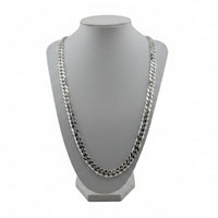 Load image into Gallery viewer, 925 Sterling Silver Cuban Chain Necklace – Flat Curb Link
