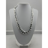 Load image into Gallery viewer, 925 Sterling Silver Cuban Chain Necklace – Heavy Flat Link
