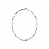 Load image into Gallery viewer, 925 Sterling Silver Cuban Chain Necklace – Slim Flat Curb
