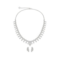 Load image into Gallery viewer, 925 Sterling Silver CZ Necklace &amp; Bracelet Set – Leaf
