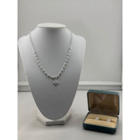 Load image into Gallery viewer, 925 Sterling Silver CZ Necklace &amp; Earrings Set – Floral
