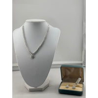 Load image into Gallery viewer, 925 Sterling Silver CZ Necklace &amp; Earrings Set – Round
