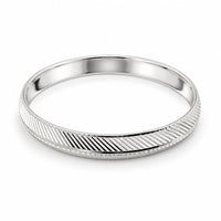 Load image into Gallery viewer, 925 Sterling Silver Diagonal Knurled Edge Bangle/Kada