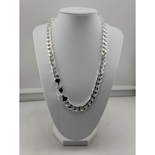 Sterling Silver (92.5% purity) Diamond Cut Cuban Chain