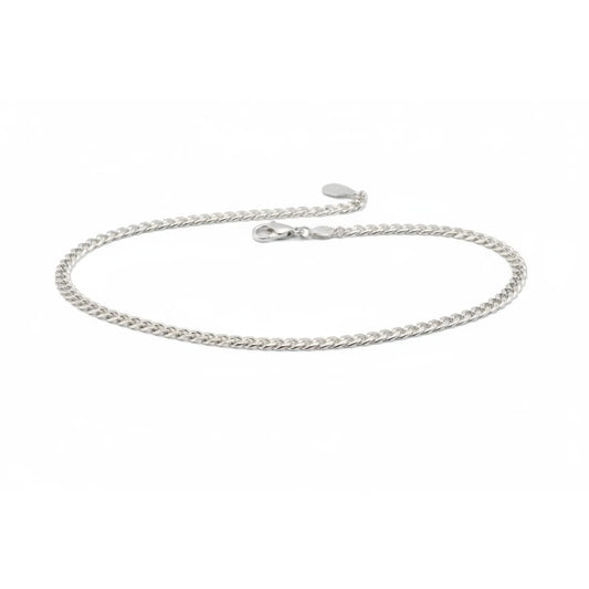925 Sterling Silver Diamond Cut Cuban Chain Necklace – Open