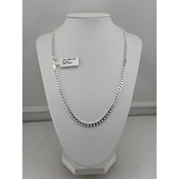 Load image into Gallery viewer, 925 Sterling Silver Diamond Cut Cuban Chain Necklace – Open
