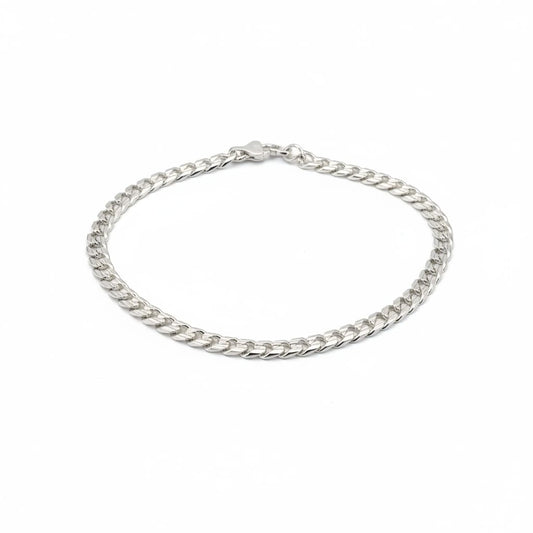 925 Sterling Silver Diamond Cut Cuban Chain Necklace –