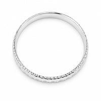 Load image into Gallery viewer, 925 Sterling Silver Diamond-Cut Scallop Bangle/Kada