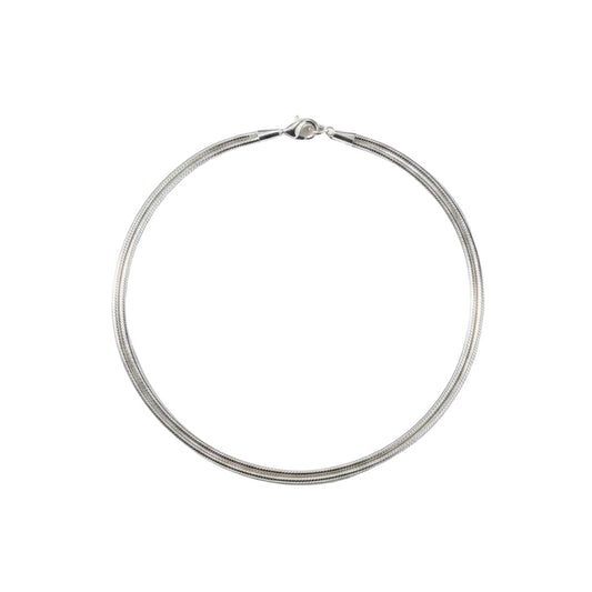 925 Sterling Silver Diamond-Cut Snake Chain Necklace –