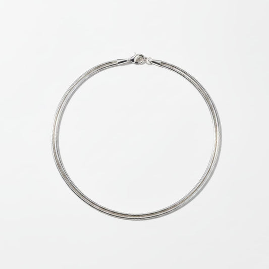 925 Sterling Silver Diamond-Cut Snake Chain Necklace –