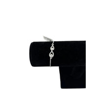 Load image into Gallery viewer, 925 Sterling Silver Double Teardrop CZ Adjustable Bracelet
