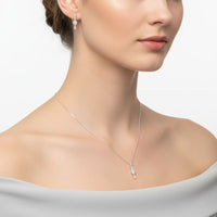 Load image into Gallery viewer, 925 Sterling Silver Drop CZ Pendant and Earrings Set

